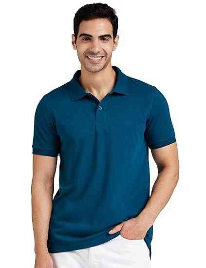 Men's Cotton Rich Solid Polo Tshirt | Collar Tshirts | Half Sleeves | Plain-Regular Fit (Available in Plus Sizes and Combo Pack of 2)
